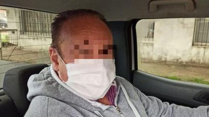 Giovanni Di Pietro luego de haber sido detenido en Cañuelas.