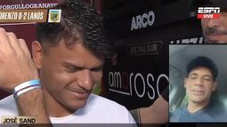 José Sand hizo emocionar a Walter Bou tras el debut goleador en Lanús.