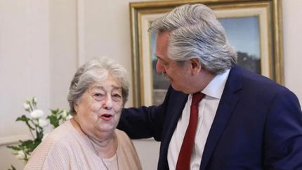 Alberto Fernández despidió a Hebe de Bonafini en sus redes sociales.