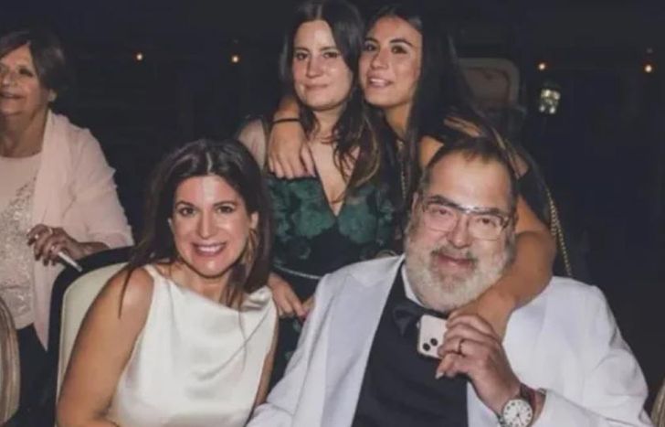 Jorge Lanata, con Elba Marcovecchio y sus hijas.