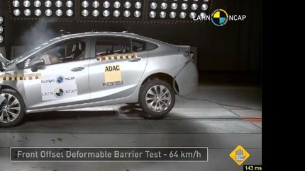 El Chevrolet Cruze fabricado en la Argentina obtuvo una buena calificación.