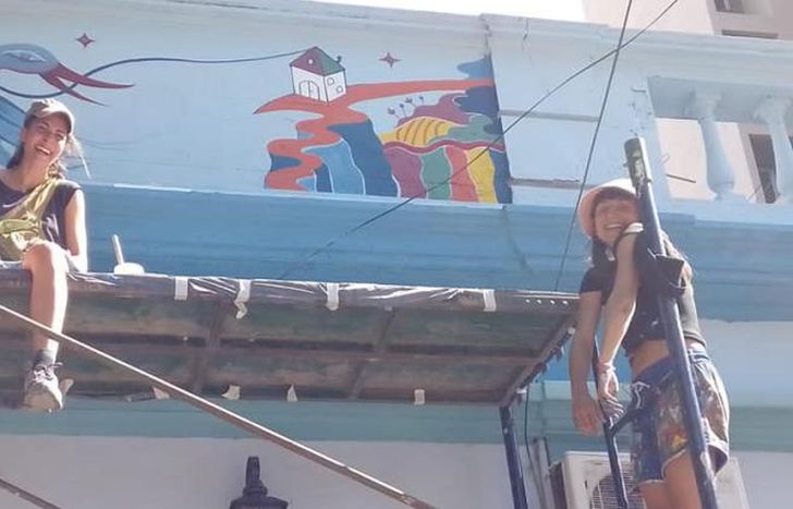 Artistas en acción.