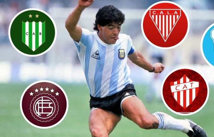 Diego Maradona fue recordado por los clubes de la región.
