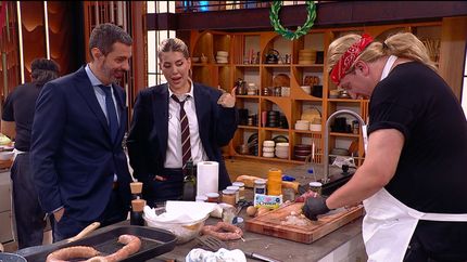 Maxi Lópey y Wanda Nara, con Pablo Giralt.&nbsp;