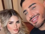 Julieta Poggio y su peluquero. Julieta Poggio y su peluquero.