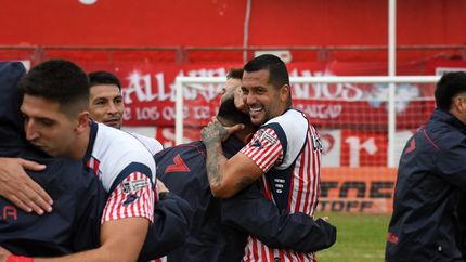 Daniel Franco, eufórico por el triunfo de Los Andes. Daniel Franco, eufórico por el triunfo de Los Andes.