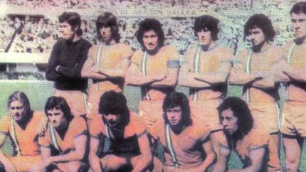 La histórica camiseta de Banfield usada en 1976.