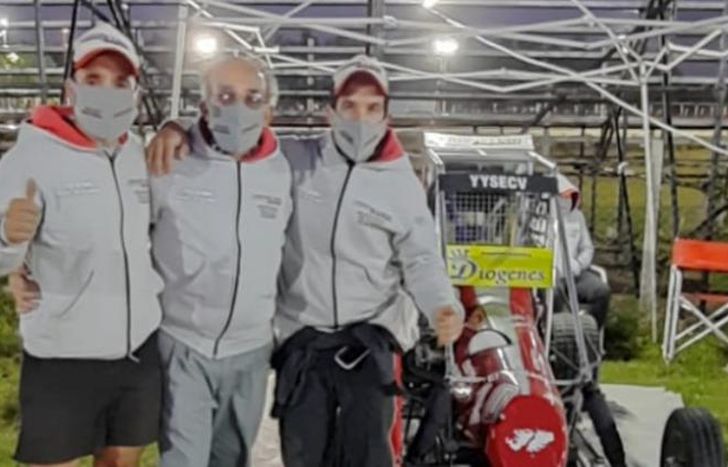 Gustavo, Miguel y Leandro, el último fin de semana en el Gálvez.