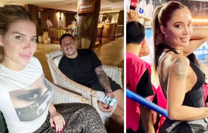 Claudia Ciardone, en medio de Wanda y Martín Migueles.&nbsp;