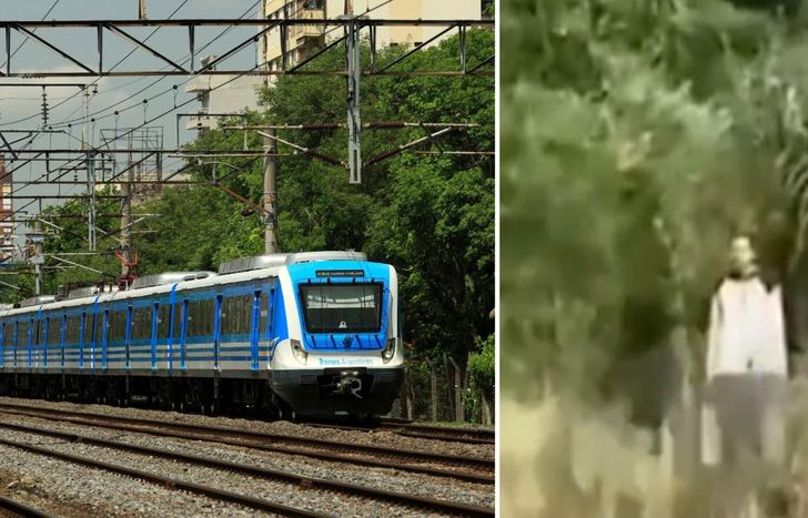 La aparición de la extraña figura generó un gran revuelo en las redes sociales.