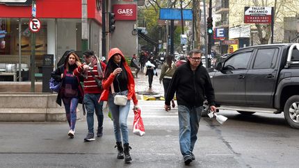 Hoy la llovizna fue constante.
