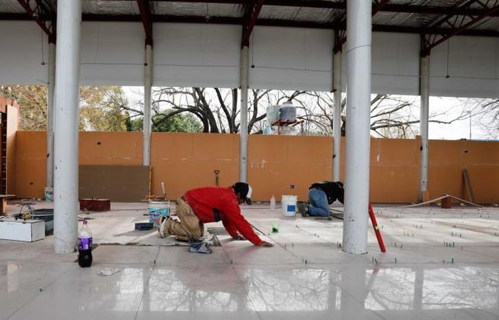 Ya armaron gran parte de la estructura.