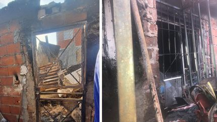 El fuego arrasó con la casa y la dejó inhabitable.