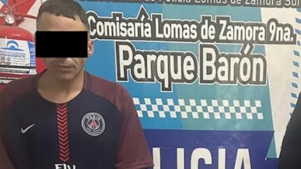 El presunto asesino de Germán Maldonado en la Comisaría 9° de Lomas.