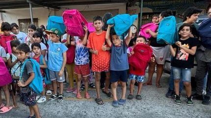 Felices con las donaciones recibidas.