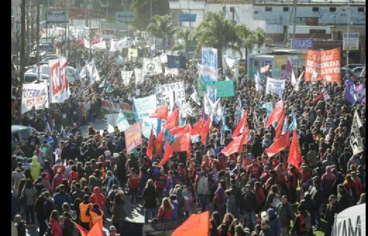 La marcha se hizo en Moreno.