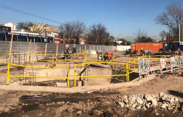 La Estación Elevadora se está construyendo sobre la Avenida Eva Perón 3996, en San José.