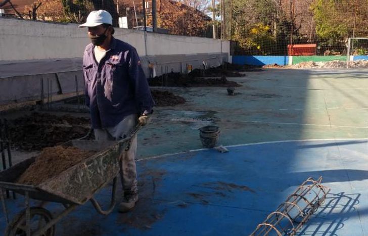 En el club de Turdera, las obras ya están en marcha.
