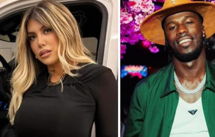 Wanda Nara y Keita Baldé.