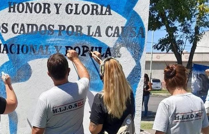 Sobre la calle Pasco existe un monumento a modo de homenaje para las ocho víctimas.