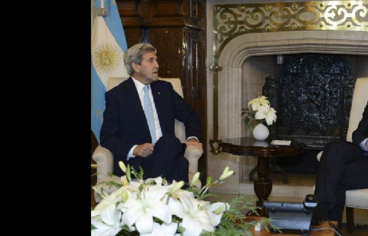 Macri recibió a John Kerry en Casa Rosada, en una entrevista de una hora