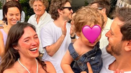 Cande Vetrano y Andrés Gil, de festejo.&nbsp;