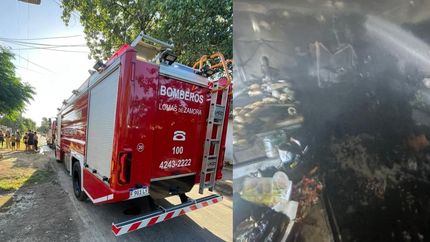 Los Bomberos de Lomas intervinieron en el lugar.