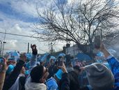 La gente de Temperley en la previa del clásico ante Los Andes.