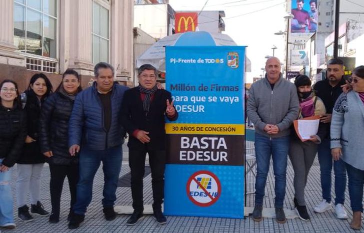 Impulsaron la campaña Un millón de firmas para que se vaya Edesur.