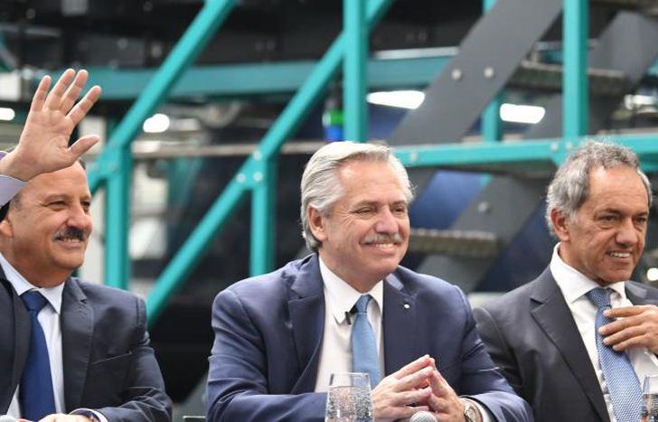 Alberto, junto a Scioli, en La Rioja.