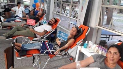 En una de las tantas colectas que se realizaron en el espacio local.