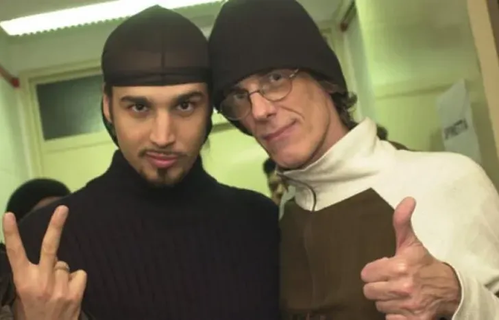 Dante Spinetta, con su papá.&nbsp;