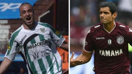 Santiago Silva y José Sand, dos de los que vistieron las camisetas tanto de Banfield como de Lanús.