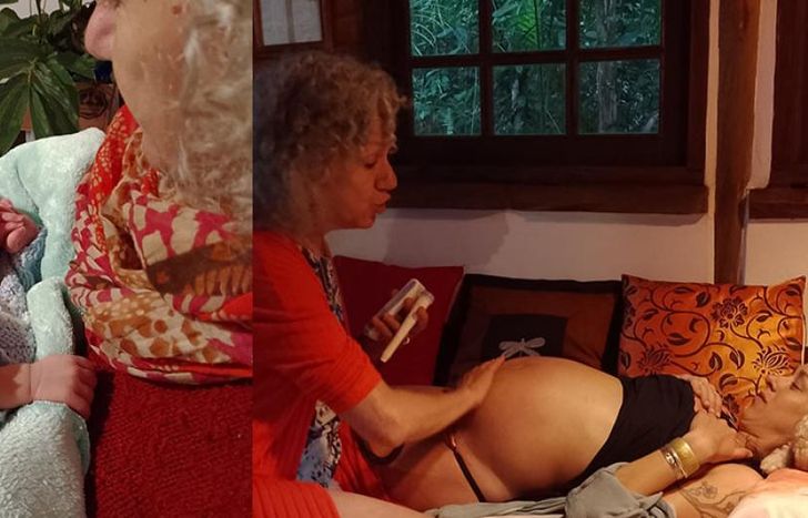 La abuela que recibió a su primer nieto.