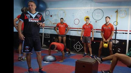A las órdenes del profe Galeota, el plantel entrenó en Adrogué.