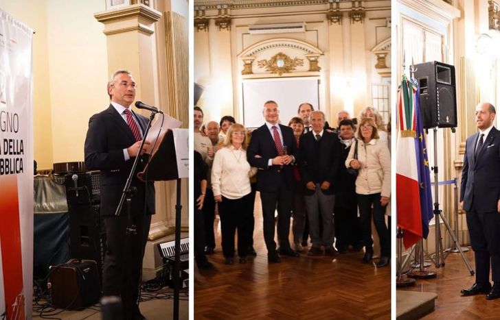 Una fiesta se vivió en el Salón Dorado de la Sociedad Unión y Estrella de Lomas para festejar el Día Nacional de Italia.