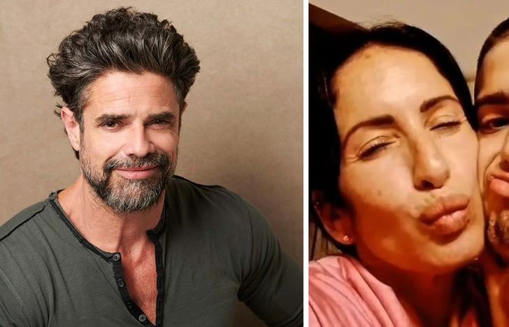 Luciano Castro y su primer hijo con su mamá.&nbsp;