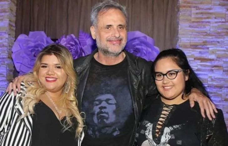 Jorge Rial y sus hijas, en otros tiempos.