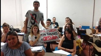 en la unlz tambien pidieron por los trabajadores de cresta roja