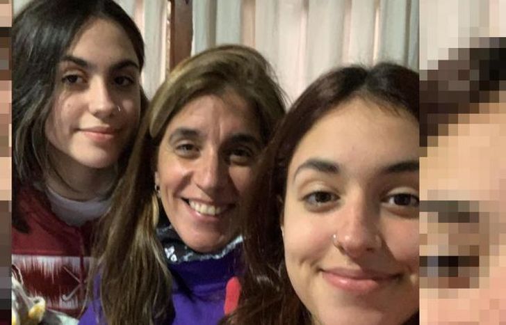 Madre e hijas: Malena, Marilina y Valentina.