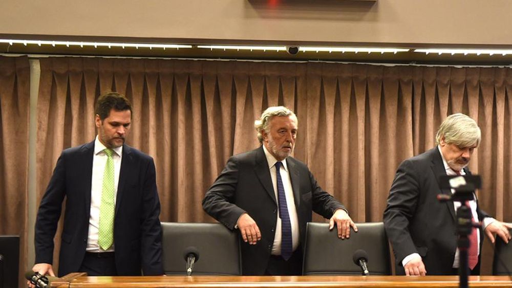 Los jueces Santiago Márquez, Daniel Mazzini y Gustavo Ramilo.