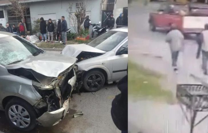 El auto de la joven y la grabación de una cámara que permitió esclarecer el hecho.