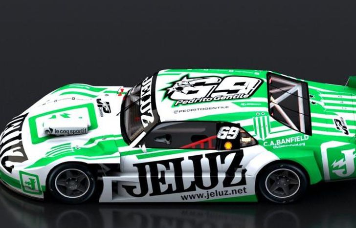 La Chevy de Gentile, ploteada con el club de sus amores.