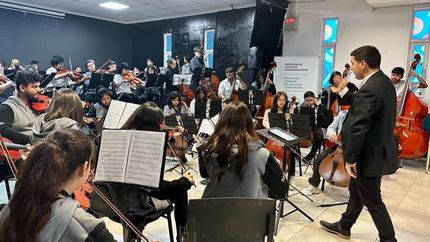 Se presentó la Orquesta Plato Volador de la Primaria N°18.