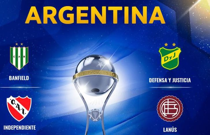 Banfield y Lanús, atentos al sorteo en la sede de la Conmebol.