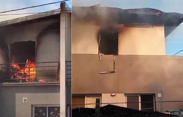 Así fue el incendio que destruyó la casa.