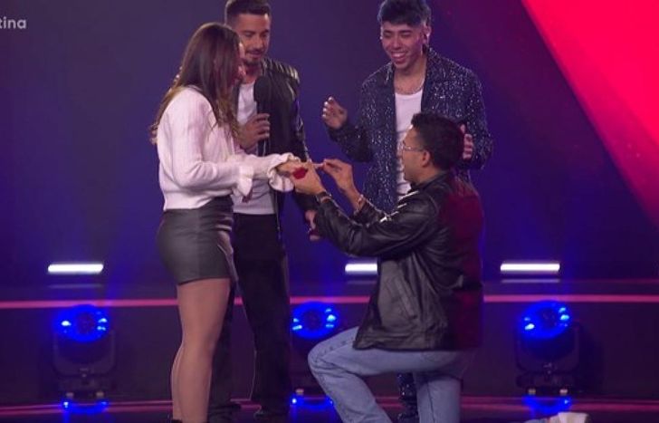 Propuesta de casamiento en La Voz Argentina.