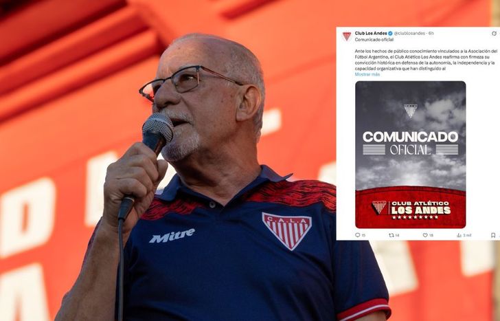 Los Andes habló de presiones políticas, judiciales y mediáticas contra la AFA.