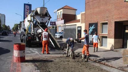 Siguen las obras a lo largo de Yrigoyen.