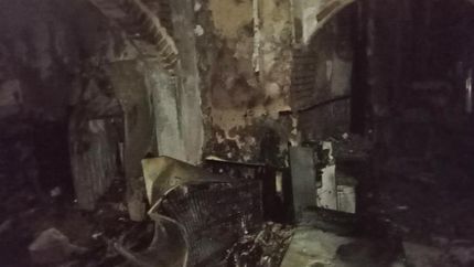 Así quedó la librería tras el incendio. Así quedó la librería tras el incendio.